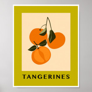 Mandarinas Minimalistas Arte de Frutas Cítricas pa