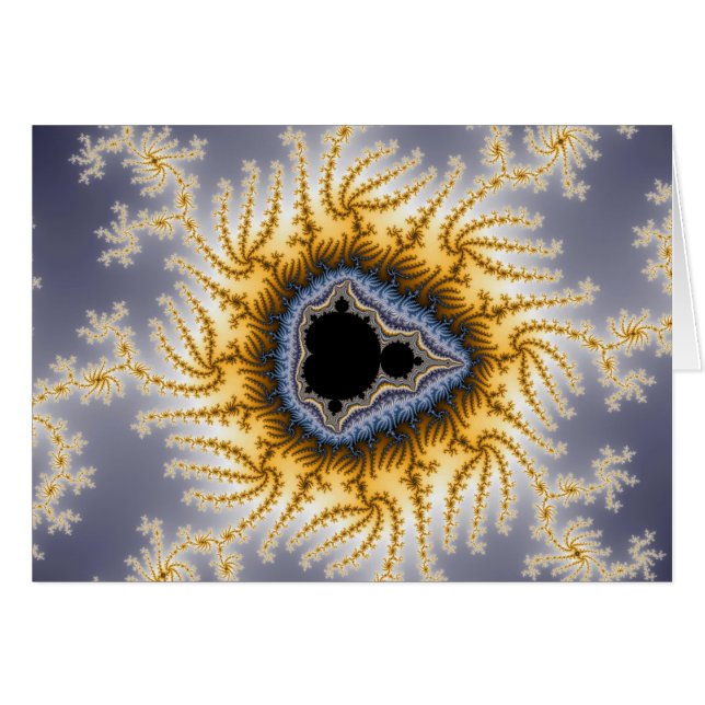 Mandelbrot azul - Tarjeta fractal (Anverso (Horizontal))