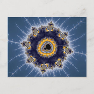 Mandelbrot dorado - Postal fractal