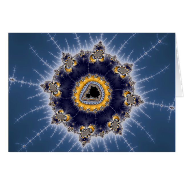 Mandelbrot dorado - Tarjeta fractal (Anverso (Horizontal))