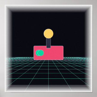 Mando de Arcade de Neón - Arte de Pared para Juego