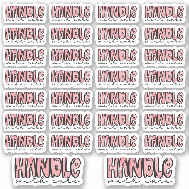 Manejar con cuidado - Pegatinas de acuarela (Anverso)