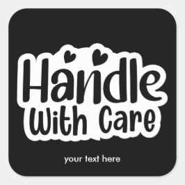 Manejar con el pegatina de atención