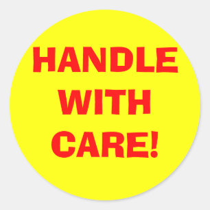 Manejar con Pegatinas de cuidado