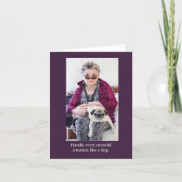 Manejar el estrés como una tarjeta graciosa de per