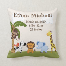 Manejo de almohada animal de jungla personalizada