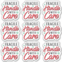 Manejo frágil con etiqueta de embalaje comercial d