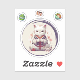 Maneki Neko Blue, Pegatina de felinos de Fortune