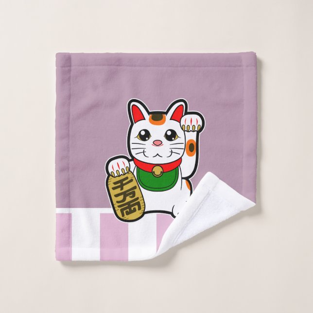 Maneki Neko: Gato afortunado japonés (Toallita)