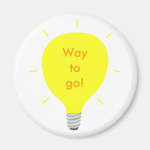 ¡Manera de ir! Imanes positivos de la bombilla de