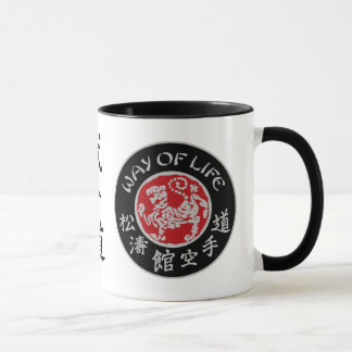 Manera de taza de café oscura del logotipo de