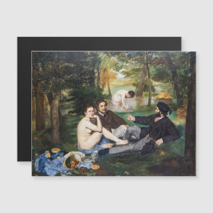 Manet - Almuerzo en el césped tarjeta magnética
