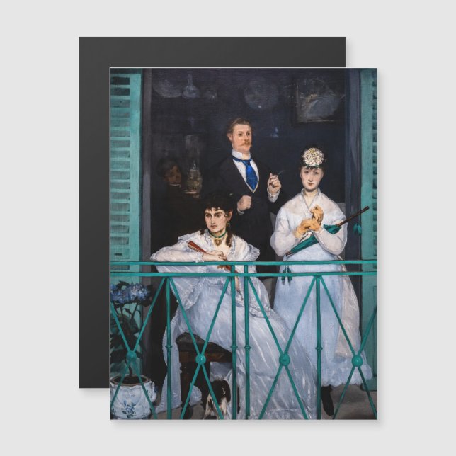 Manet - El Balcón / Le Balcon Tarjeta Magnética (Anverso/Reverso)