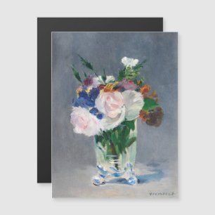 Manet - Flores en un jarrón de cristal tarjeta mag