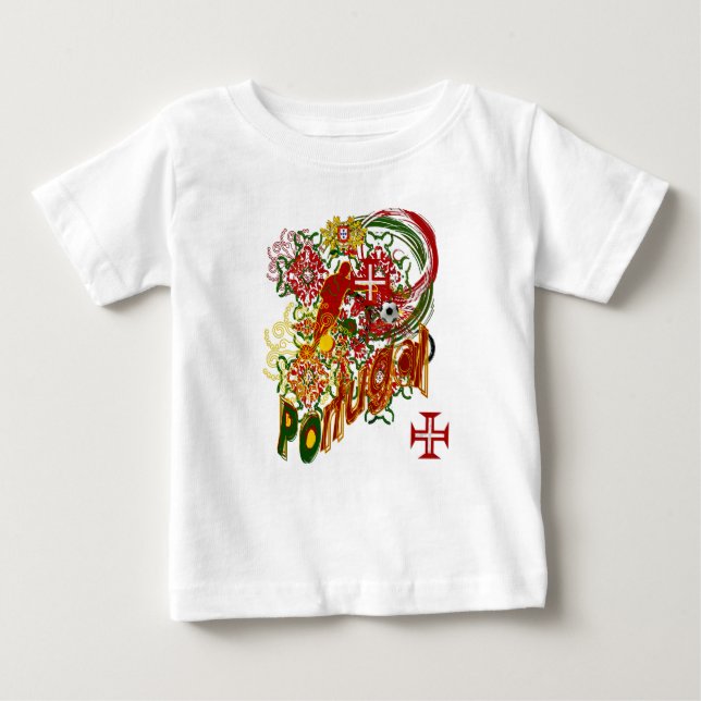 Manga de camisetas compuesta Selección Portuguesa (Anverso)