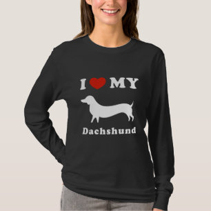 Manga de la camisa de las mujeres del Dachshund