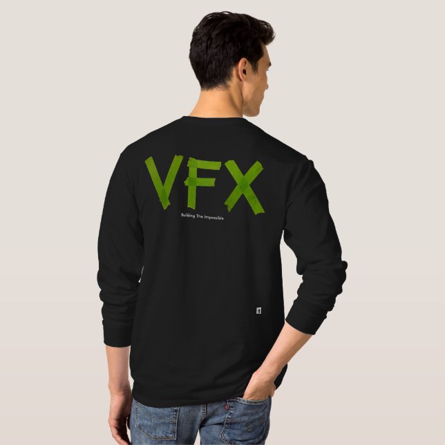Manga larga de la camiseta VFX - Verde/oscuro (Reverso completo)