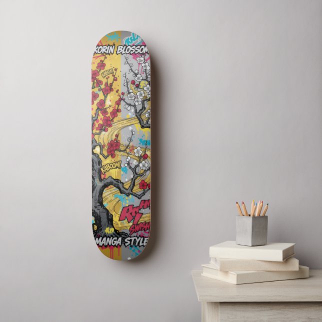 Manga Style Japanese Art for Skateboard & Stickers (Arte de la pared)