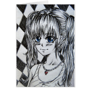 Mangamädchen con ojos azules