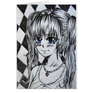 Mangamädchen con ojos azules