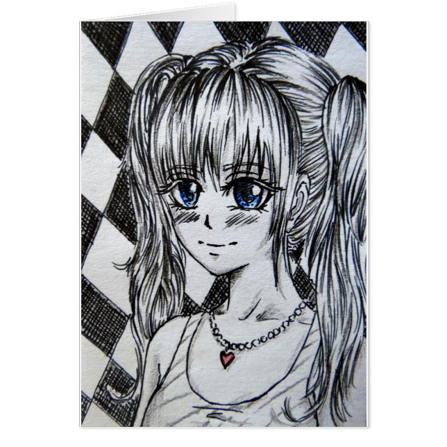 Mangamädchen con ojos azules (Frente)