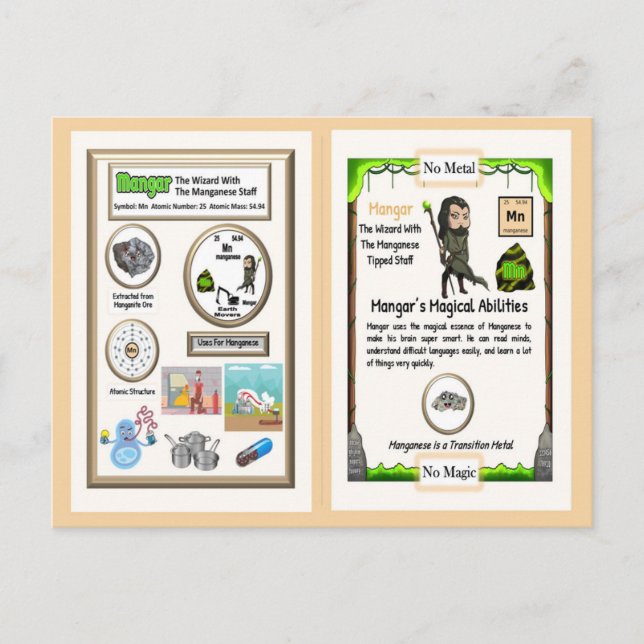 Mangar - Tarjeta de venta de manganeso (Anverso)