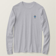 Camiseta de manga larga con logotipo bordado mascu