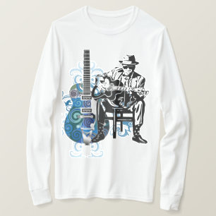 mangas largas de la camiseta de la música del