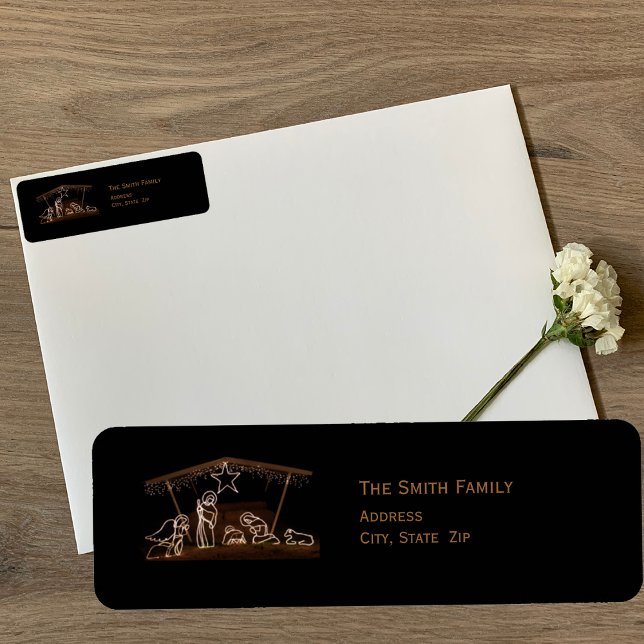 Manger Etiqueta de dirección de Navidades cristian (Subido por el creador)