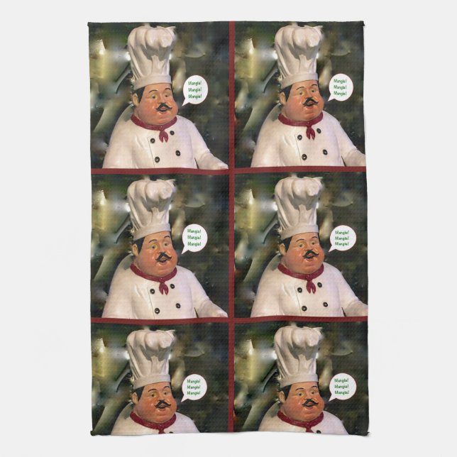 Mangia, Mangia, toalla de cocina de Mangia (Vertical)