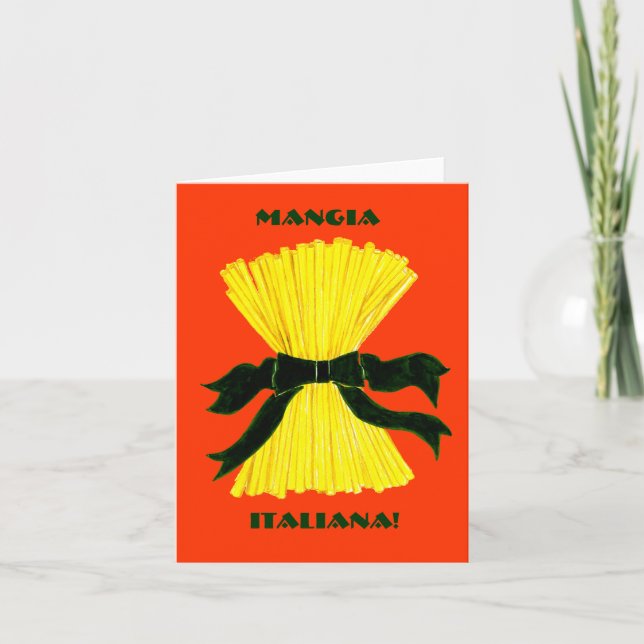 Mangia, tarjeta de nota de Italiana (Anverso)