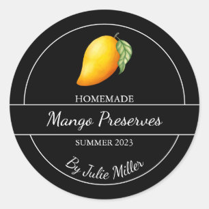 Mango casero simple conserva la etiqueta negra