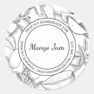 Mango Jam Sketch Etiqueta moderna