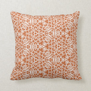 Mango/naranja y almohada de hierro blanco