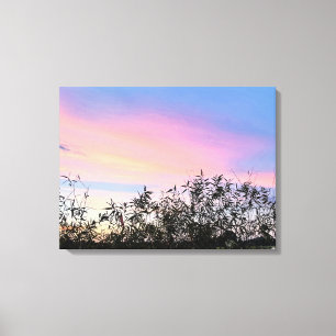 Mango Sunset Sky Blue Pink Canvas de Arte