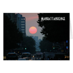 Manhattanhenge: determinación del sol anaranjado