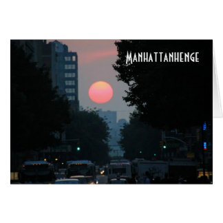 Manhattanhenge: determinación del sol anaranjado