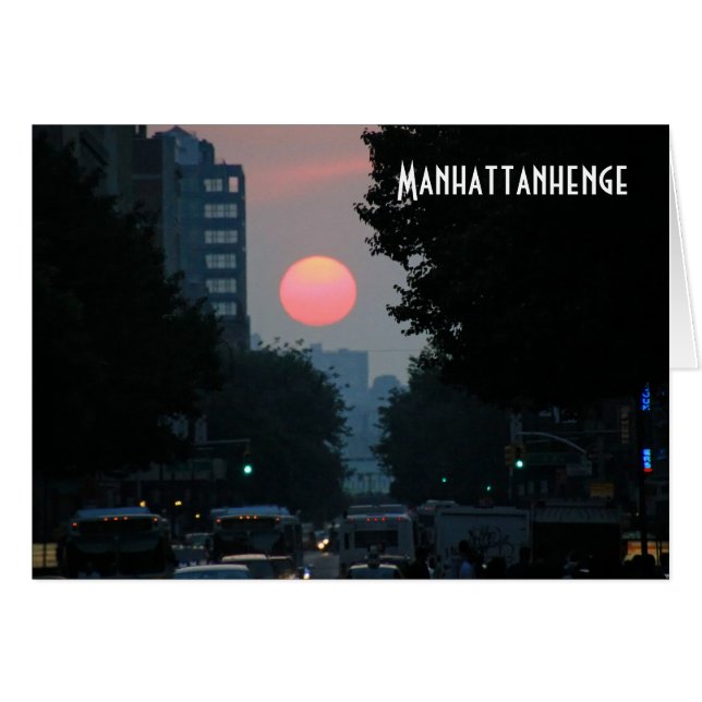 Manhattanhenge: determinación del sol anaranjado (Anverso (Horizontal))