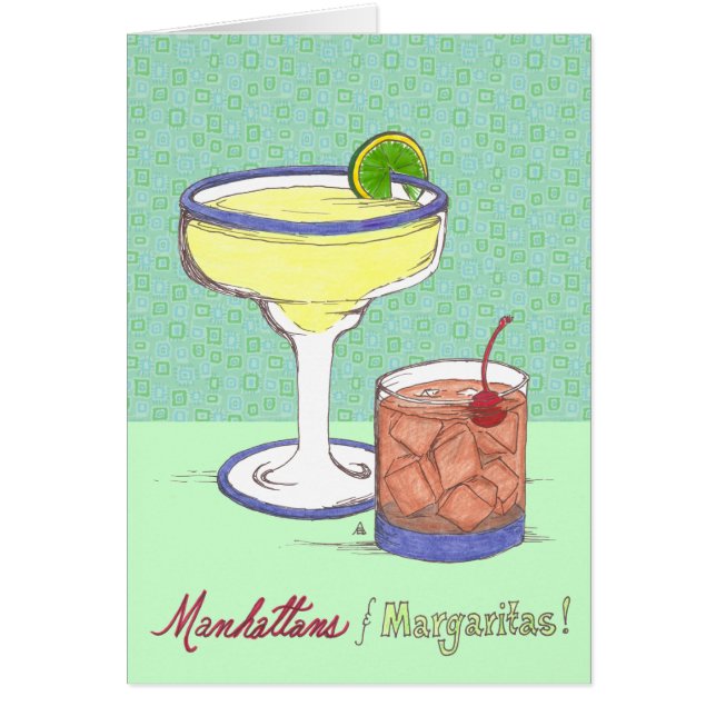Manhattans y personalizable de los Margaritas el | (Frente)
