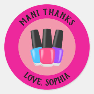 Mani Gracias Fiesta Spa Gracias Pegatinas