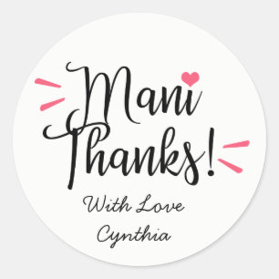 Mani Gracias Pegatinas Labels