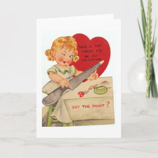 Manicura de la tarjeta del día de San Valentín