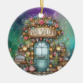 Manicure Nail Salon Cerámica Ornamento
