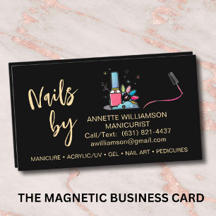 Manicurista Nail Technician Magnetic Business Card