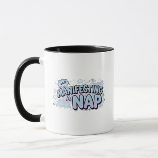 Manifestando una taza divertida pastel retro para
