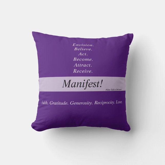 ¡Manifiesto! Cojín decorativo de dos caras 16x16 - (Anverso)