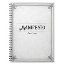 Manifiesto de novela vintage Cuaderno de fiesta de