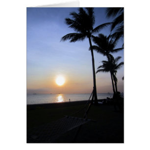 manila de la puesta de sol de las palmas