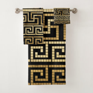 Manillar griego negro y oro