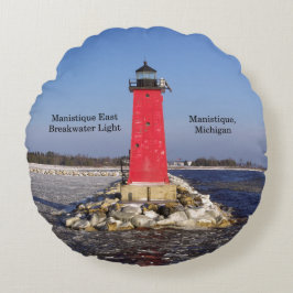 Manistique East Breakwater Ligera almohada redonda
